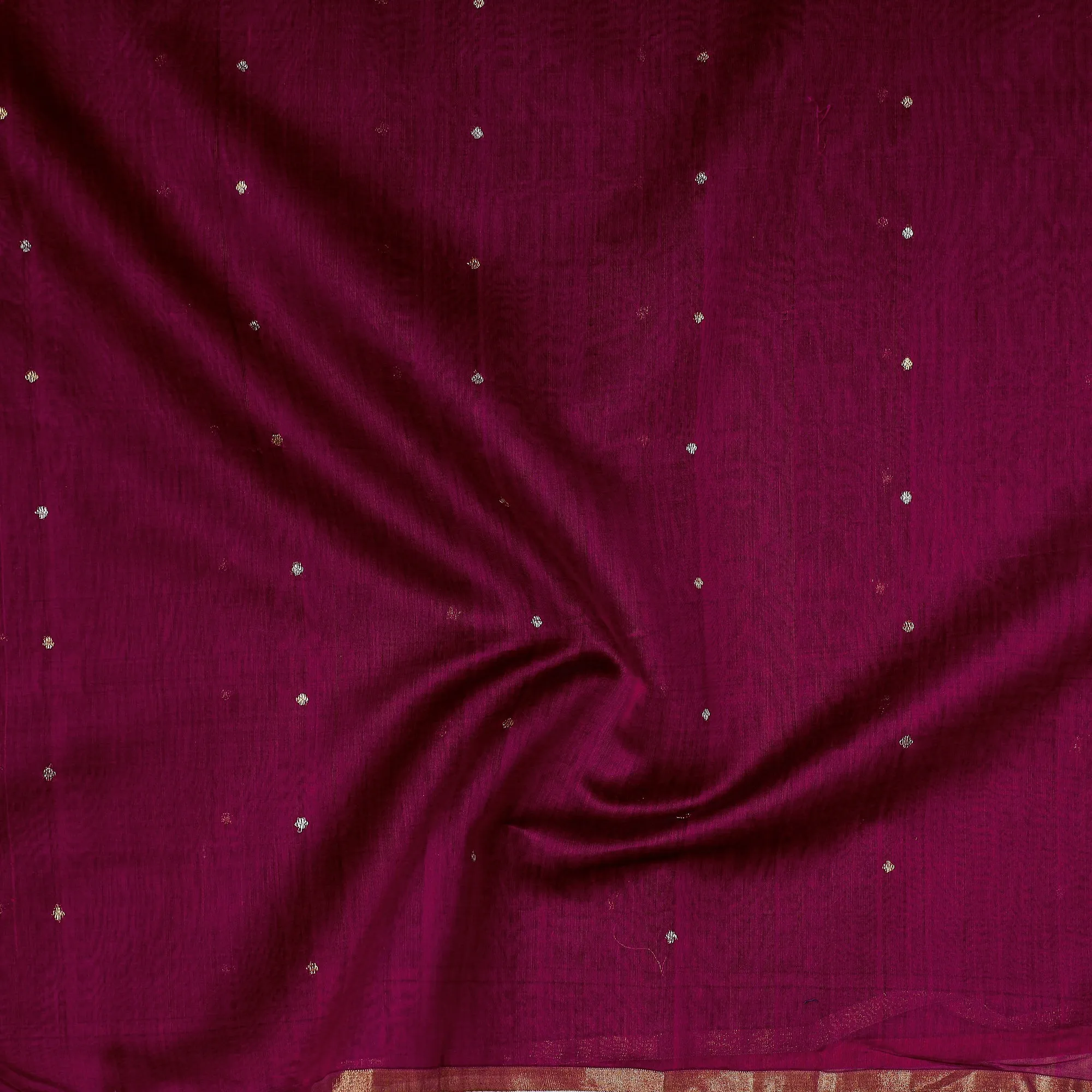 Purple - Traditional Chanderi Silk Handloom Precut Fabric (1.5 meter)