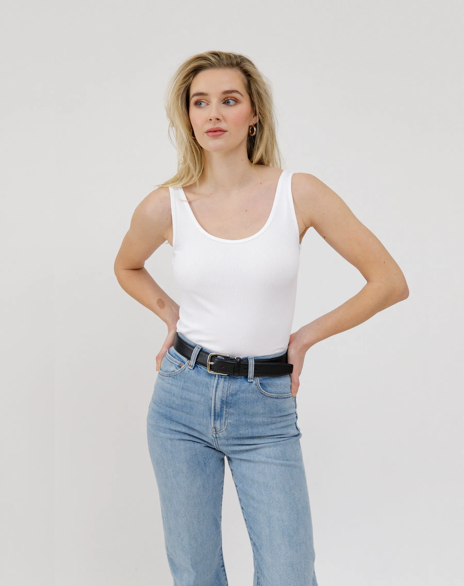 Ribbed Fitted Tank
