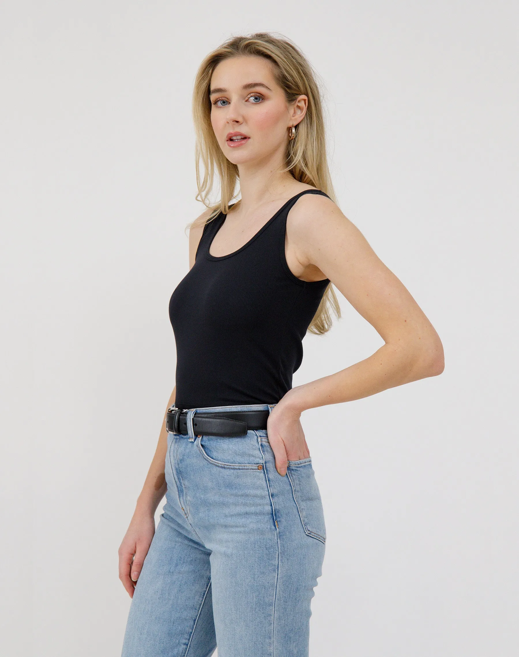 Ribbed Fitted Tank