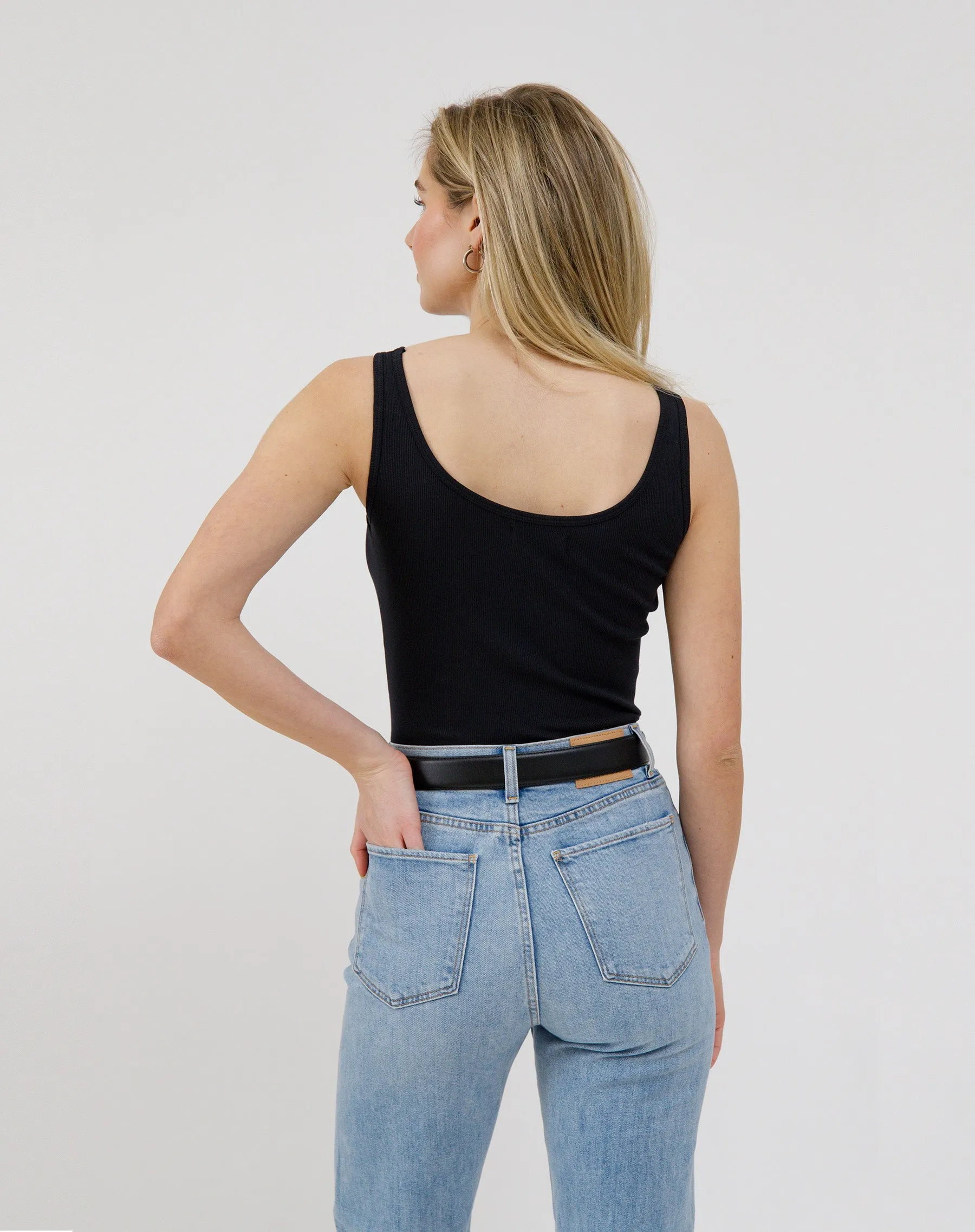 Ribbed Fitted Tank