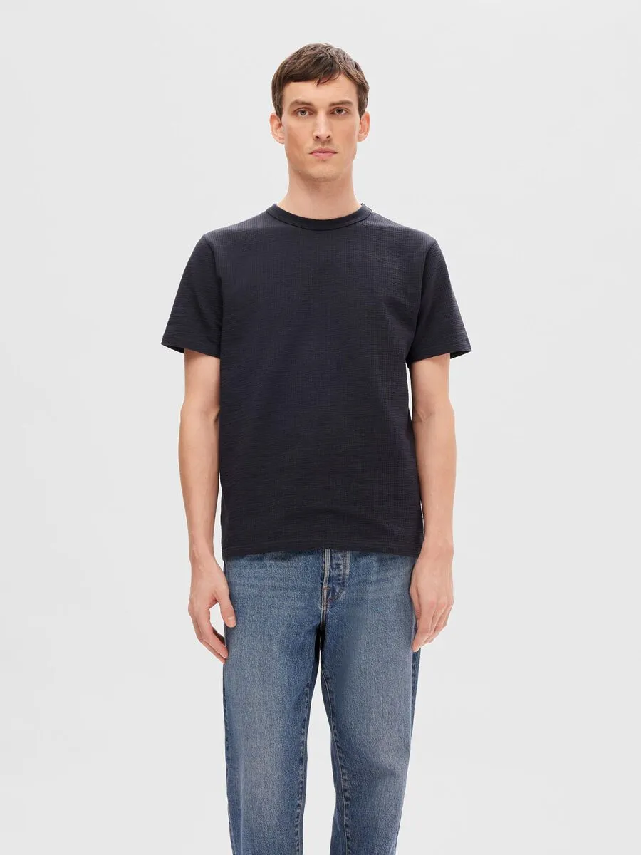 SEL16092769 Sander Seersucker O-Neck Tee