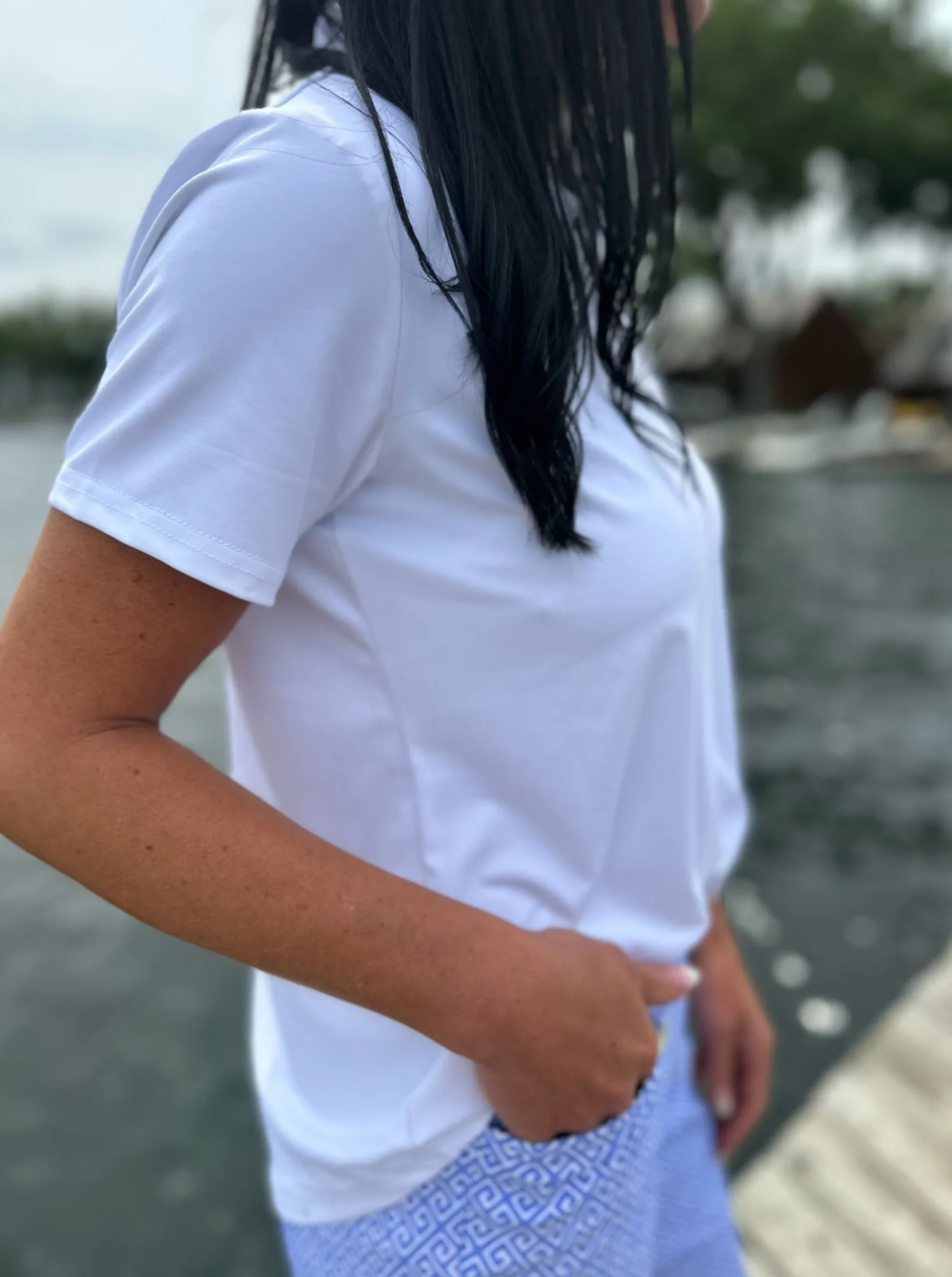 Short Sleeve Collar Top [WHT-SPX5296S]