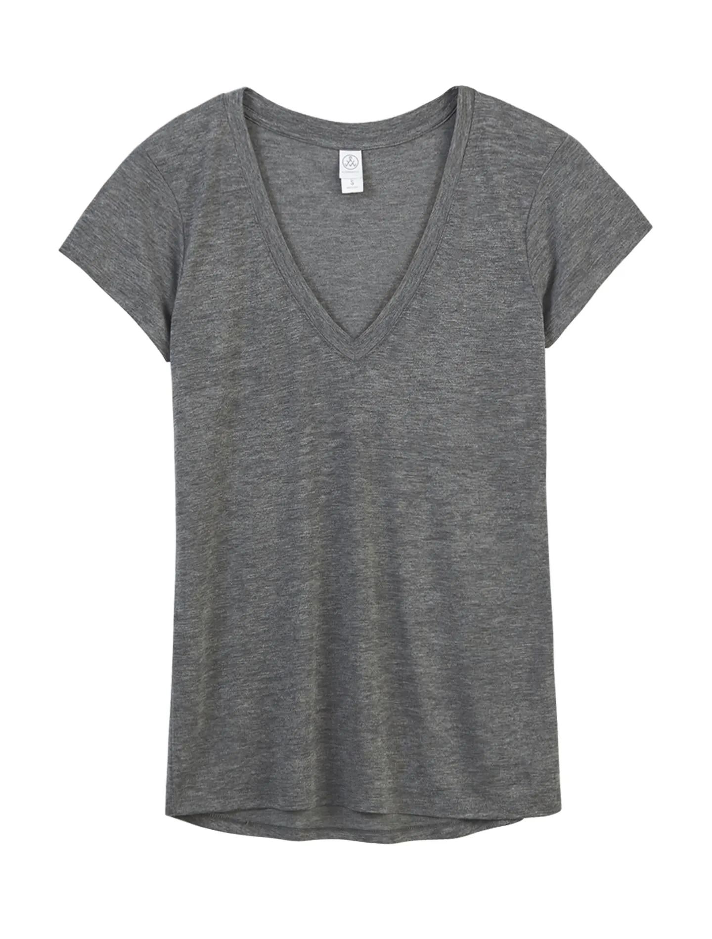 Slinky Jersey V-Neck T-Shirt (Ash Heather)