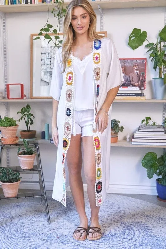 Solid Long Cardigan Kimono *Online Only*