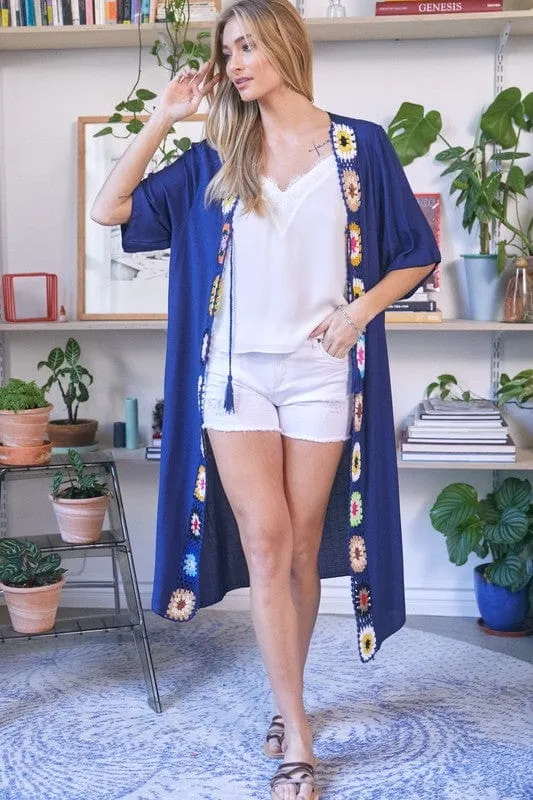Solid Long Cardigan Kimono *Online Only*