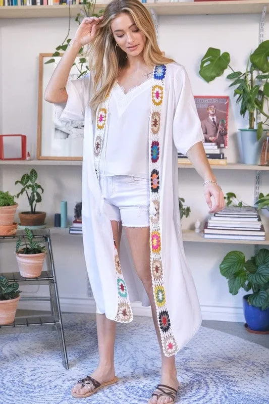 Solid Long Cardigan Kimono *Online Only*