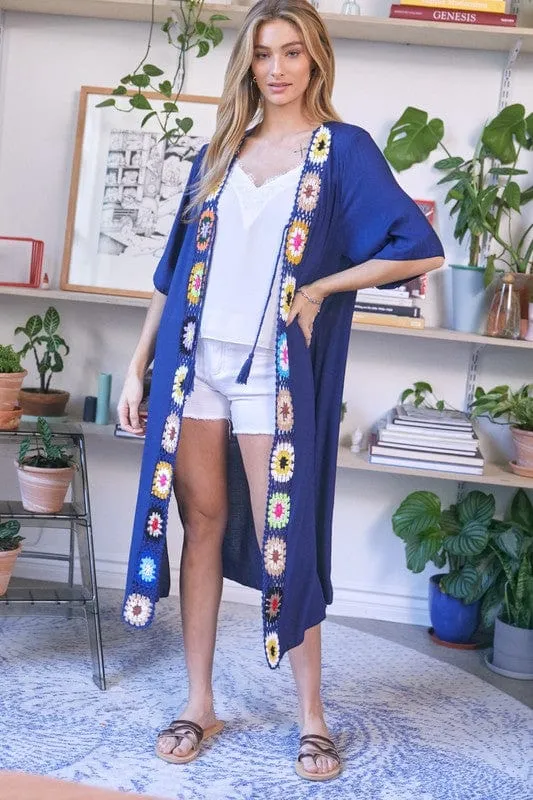 Solid Long Cardigan Kimono *Online Only*
