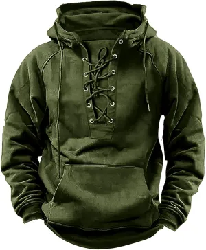 Tactical Hoodies for Men Quarter Zip Pullover Sweatshirts Casual Work Crewneck Sweatshirt Cargo Hoodies Multi Pocket