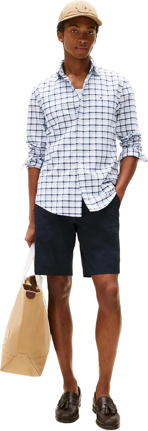 Tommy Hilfiger Long Sleeve Oxford Regular Fit, Men's Button Down Shirts, Also Available in Big and Tall