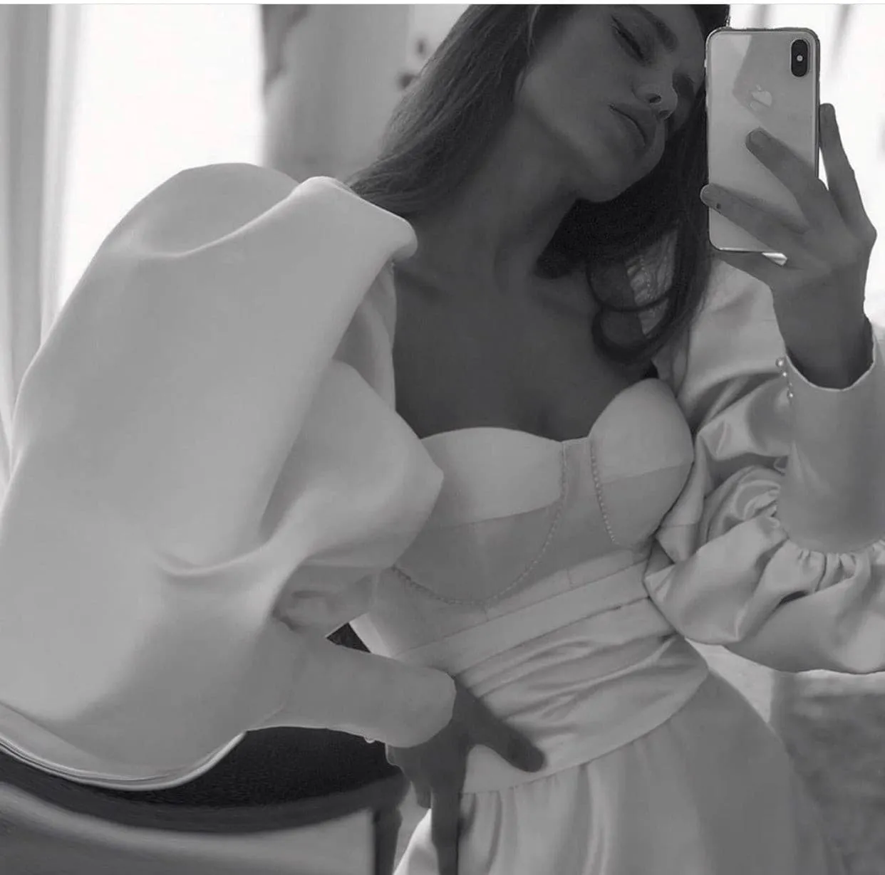 White Taffeta Bridal Dress